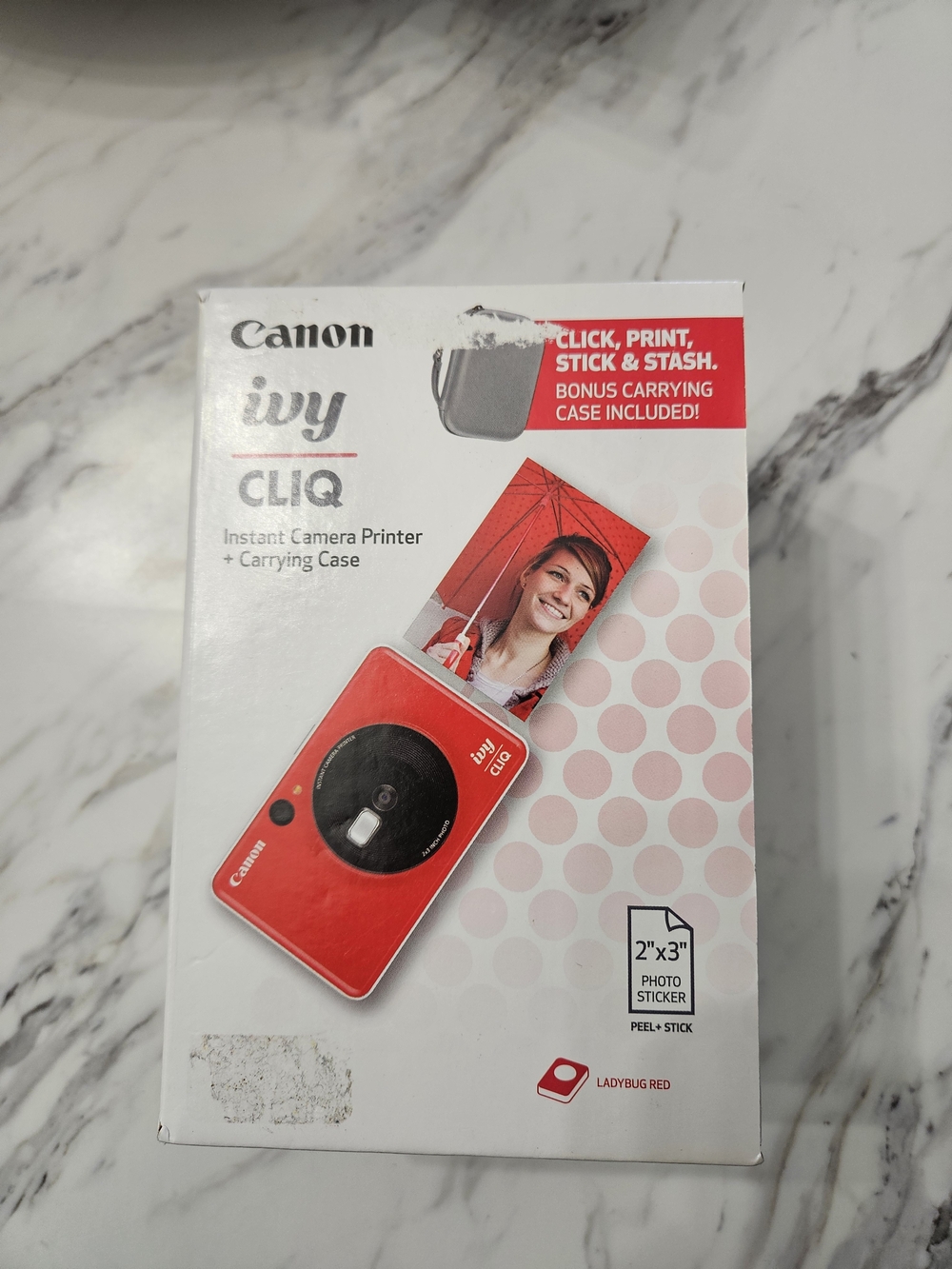 Canon Ivy Cliq Instant Camera Printer in Red